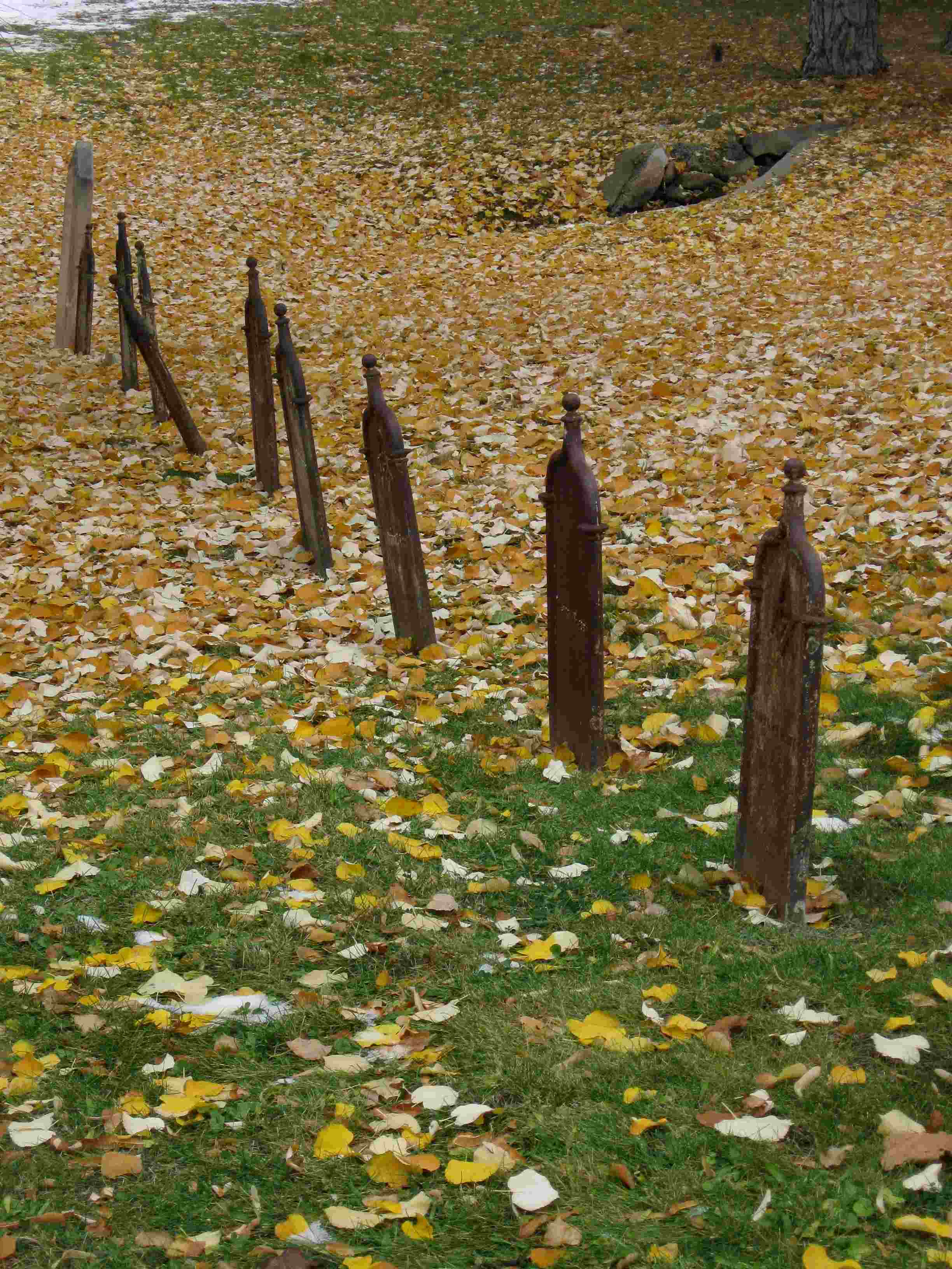 Old Grave Markers in Autumn
