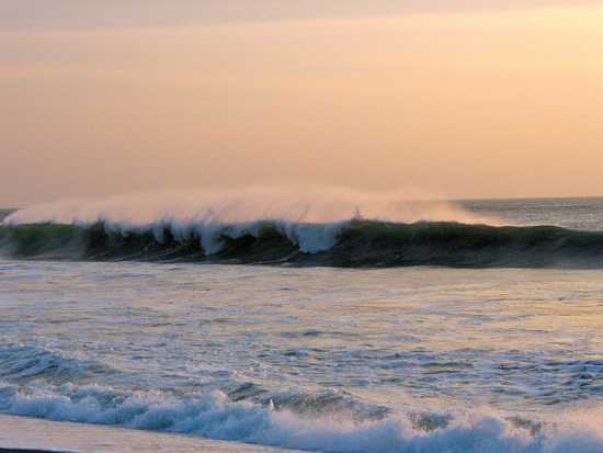 Sunset With Windy Waves